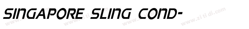 Singapore Sling Cond字体转换
